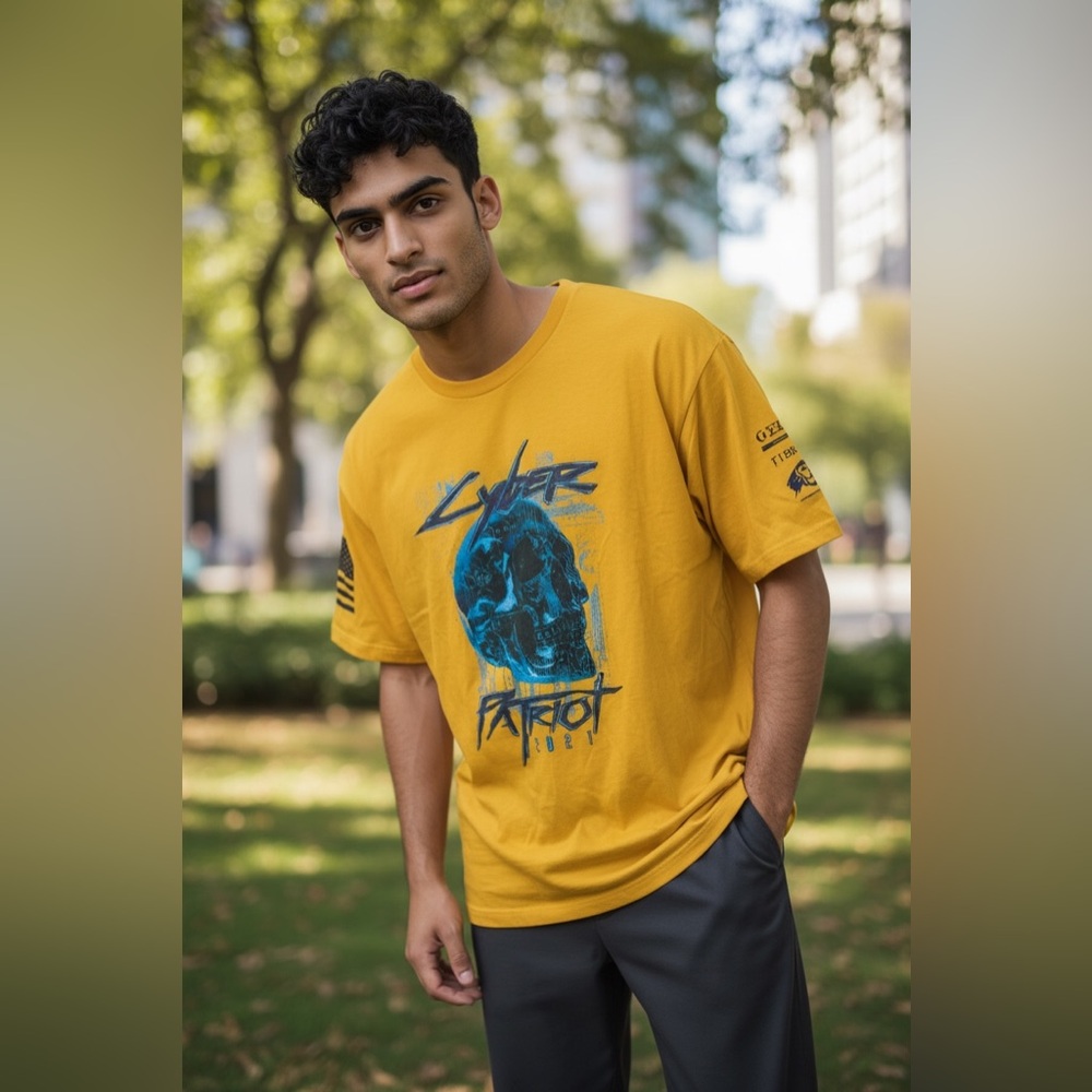 Grunt Style Cyber Patriot Yellow Tee Men’s Large